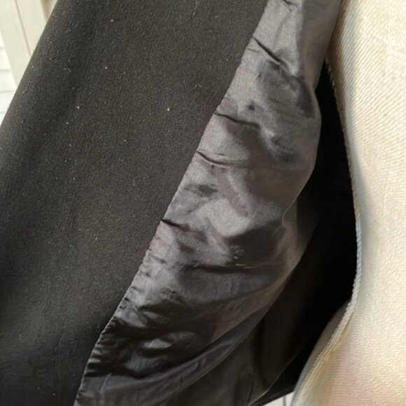 LOVE CULTURE Black‎ Blazer size M 3/4 sleeves with gathered details fully lined - Picture 4 of 7